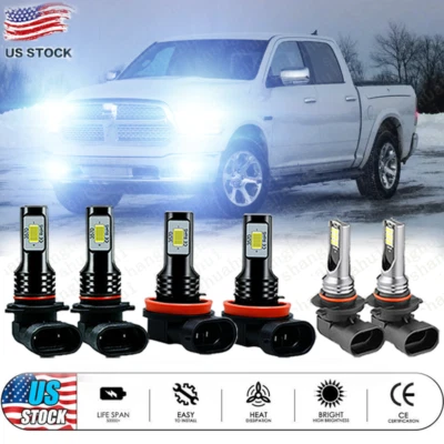 For Dodge RAM 1500 2500 3500 4500 2013 2014 2015 LED Headlight & Fog Light Bulbs - Image 1 of 4