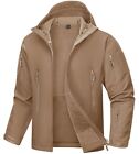 Men&#39;s Softshell Windbreaker Outdoor Hiking Tactical Firm Training Warm Hood Coat