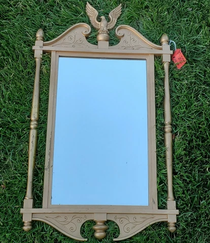 Vnt Antique style republican American gilded Golden Syroco Wall Mirror Eagle Cover