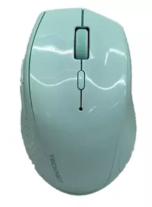 Tecknet Mouse Wireless Computer Optical Teal Button Model M002 Ergonomic Portabl - Picture 1 of 9