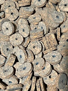 Cork Rings, 12 Deep Blue Burl,1 1/4” X 1/4” X 1/4” , Nice! - Picture 1 of 2