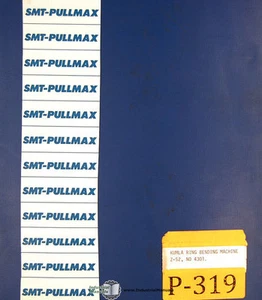 Pullmax Z52, Kumla Ring Bending Machine, Instructions and Parts Manual Year 1984 - Picture 1 of 3