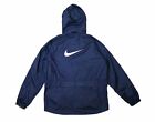 Vintage 90'S Nike Nylon Light Jacket Back Swoosh Big Logo Navy Blue Size M, Vld