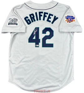 Ken Griffey Jr. Signed Mariners 97 #42 Mitchell & Ness Jersey TRISTAR - Picture 1 of 4
