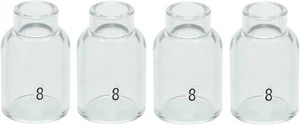 TIG Quartz Nozzle Clear Cups 53NQ61S 8# 1/2" 53N61S for WP 9 17 18 20 25 26 4pk - Picture 1 of 4