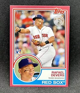 Rafael Devers 2018 Topps On Demand Mini ’83 Topps RED RC #d 4/10 Red Sox SSP - Bild 1 von 2