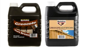 Valla de cobertizo de madera a base de aceite de creosota Bartoline mancha enrejado - 4 litros - Imagen 1 de 6