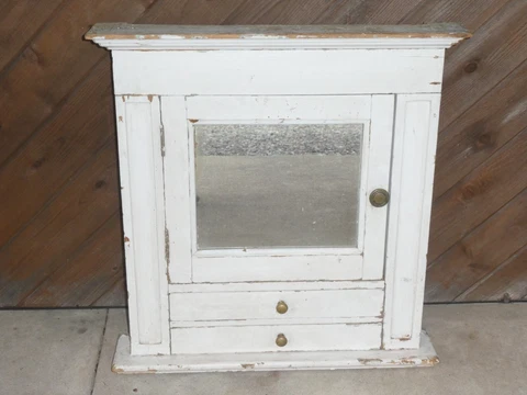 ANTIQUE VICTORIAN OLD PAINT PRIMITIVE ORIGINAL FARMHOUSE WALL MEDICINE CABINET Cover