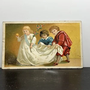 Tarjeta de canje de café Arbuckle Bros. Ariosa alrededor de 1895 niños victorianos de Nueva York - Imagen 1 de 16