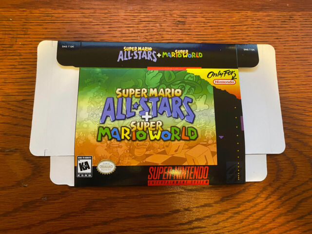 Jogo Super Mario All Stars + Super Mario World Original - SNES - Sebo dos  Games - 10 anos!