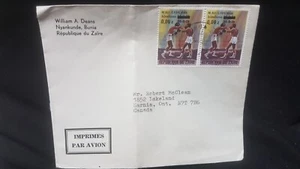 1970s Republique Du Zaire Envelope and Stamps - Mohammed Ali - George Foreman - Picture 1 of 3