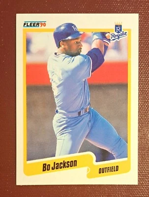 Juego de tarjetas de béisbol Fleer 1990-Break #110 Bo Jackson casi nuevo-como nuevo Foto 1 de 2