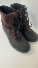 Sperry Top Sider Saltwater Quilted Waterproof Duck Boots Women’s Size 8 Lace/Zip