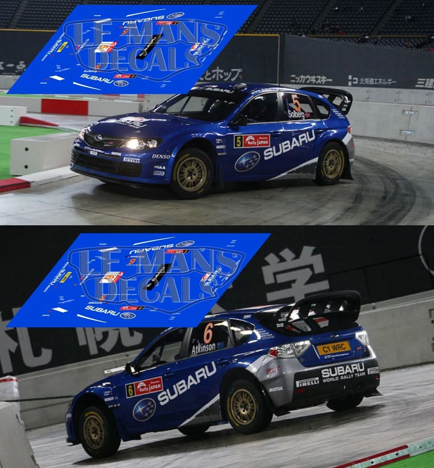Decals Subaru Impreza N14 WRC Rally Japan 2008 Japon calcas Solberg Atkinson Foto 1 de 1