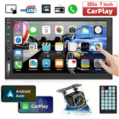 7inch Car Stereo Apple Carplay Android Auto Mirror Link Car Radio Backup Camera - Image 1 of 4
