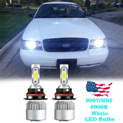 For FORD Crown Victoria 1998-2011 -2x 9007 6000K LED Headlight Bulbs Hi/Low beam - Imagem 1 de 4