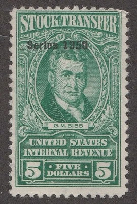 *KAPPYSSTAMPS KS4193 REVENUE SC# RD327a $5.00 UNCUT USED RETAIL $55.00 - Image 1 of 2