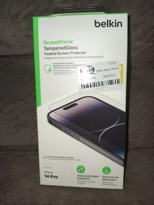 Belkin ScreenForce Tempered Glass Treated Protector for iPhone 14 Pro - Image 1 of 2