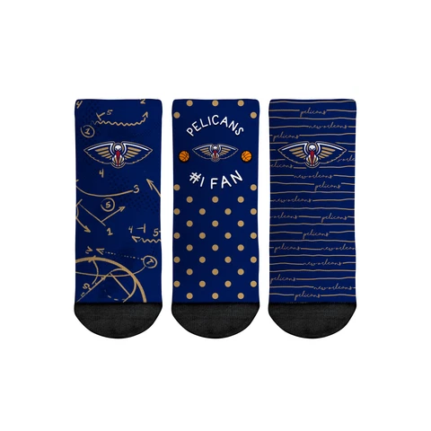 Toddler Rock Em Socks New Orleans Pelicans #1 Fan 3-Pack Crew Socks Set Cover