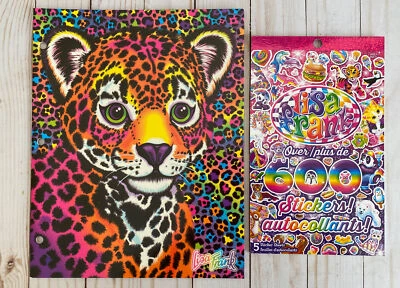 Lisa Frank Tigre Carpeta Cazador + 600 Pegatinas Libro Navidad Escuela Cumpleaños Nuevo Foto 1 de 4