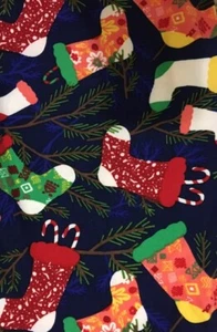 LuLaRoe Leggings ~ OS ~ MARINEBLAU mit WEIHNACHTSSTRUMPF ~ *EINHORN* Sofortkauf - Bild 1 von 2
