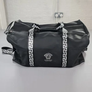 Versace Duffel Bag Black Large Gym Weekender Traveller Luggage Carry-on - Picture 1 of 16