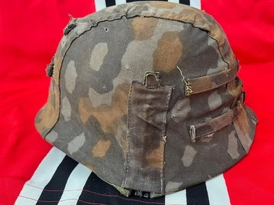 WW2 German Reversible Camouflage Helmet Cover for Elite Units. Rare. Orig. - Image 1 of 4