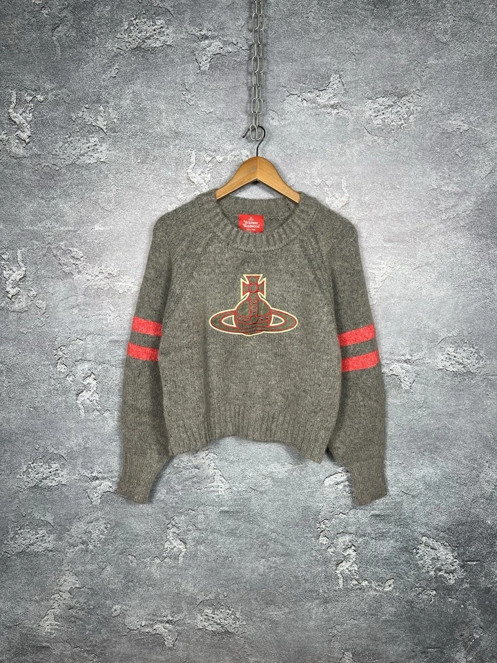 Vivienne Westwood Wool Cropped Sweater With Big Logo - Image 1 of 4
