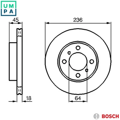 2x BRAKE DISC 0 986 478 572 FOR MITSUBISHI CARISMA MIRAGE/Hatchback/V LIBERO - Image 1 of 4