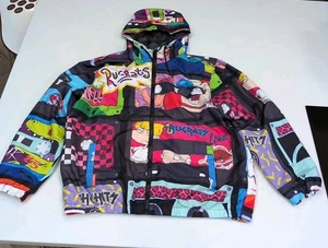 Genuine MEMBERS ONLY x NICKELODEON Rugrats/Ren and Stimpy Windbreaker Jacket XL - Picture 1 of 22