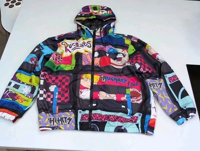 Genuine MEMBERS ONLY x NICKELODEON Rugrats/Ren and Stimpy Windbreaker Jacket XL - Image 1 of 4