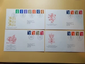 1990 Inglaterra Escocia Gales Irlanda del Norte conjunto de 4 FDCS REGIONALES #3336 - Imagen 1 de 1
