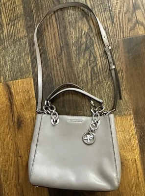 UNUSED Michael Kors Gray Cynthia Saffiano Leather Satchel - Image 1 of 4