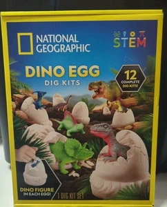 Kit de excavación de dinosaurios National Geographic - 12 ladrillos de excavación en forma de dinosaurio con dinosaurio - Imagen 1 de 2