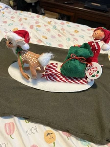 Annalee Christmas "COUNTDOWN ELF WITH FAWN" 5" 2021 #660321 - Picture 1 of 14