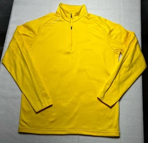 Galvin Maglione Verde Uomo Grande Giallo 1/4 Zip Performance Golf Manica Lunga - Foto 1 di 9