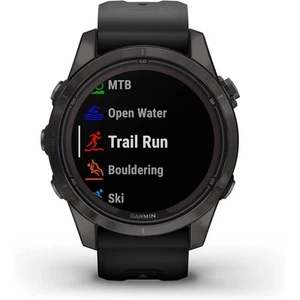 Garmin Fenix 7S Pro Solar, Zafiro, Gris Carbono DLC Titanio, Negro - Imagen 1 de 7