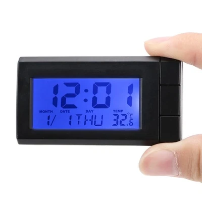 High Quality Digital Clock Electronic Display ABS Auto Thermometer - Image 1 of 4