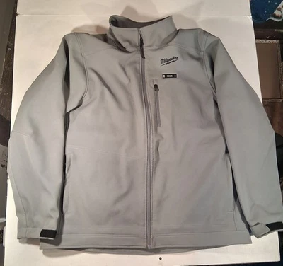 Milwaukee Style 204 M12 Toughshell Gray Heated Work Coat Jacket Only No Battery - Image 1 of 4