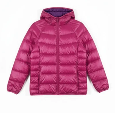 Uniqlo женщин большой фуксия розовый упаковываемый вниз стеганый пальто легкий жакет - Изображение 1 из 4