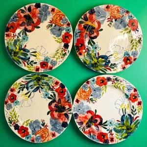 Anthropologie Estudio Flores Dinner Plates Set of 4 Sissinghurst Castle 10.5" - Picture 1 of 11