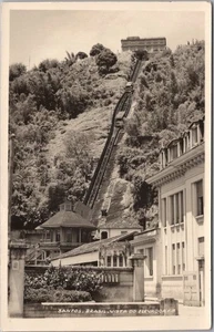 Foto real vintage de SANTOS, Sao Paulo BRASIL RPPC postal "Vista do Elevadores" - Imagen 1 de 2