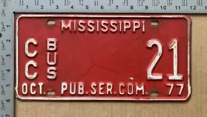 1977 Mississippi bus license plate 21 Ford Chevy Dodge 17804 - Picture 1 of 1