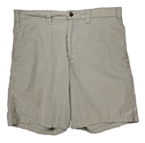 Sperry Top-Sider Hickory Striped Shorts Mens 36 White Cotton Bermuda - Picture 1 of 14