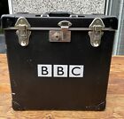 Used BBC branded DJ Record Fibre Box Carry Case - Holds 50 LPs + 12" Vinyl