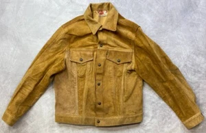 Vintage 60s Big E Levis Highland Suede Leather Trucker Jacket Gr. M - Bild 1 von 22