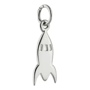 Rocket Charm - 925 Sterling Silver - Spaceship Space Shuttle Sci Fi Galaxy NEW - Picture 1 of 1