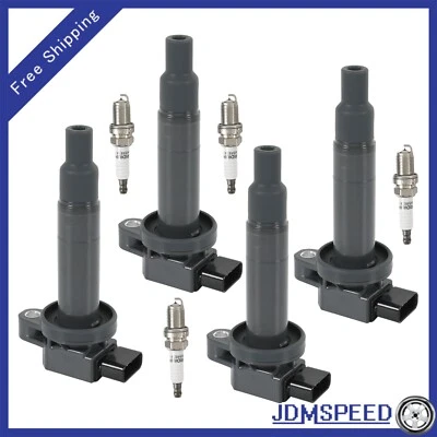 4Pcs Ignition Coils & Iridium Spark plugs For Scion XB Toyota Echo Prius Yaris - Image 1 of 4