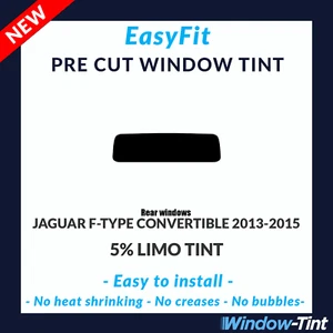 EasyFit Static Pre Cut Tint For Jaguar F-Type Convertible 2013-15 - 5% Limo Rear - Picture 1 of 3