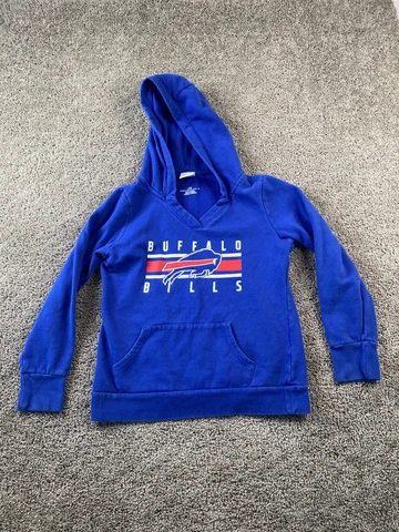 Buffalo Bills Hoodie Womens Medium Blue White NFL Football Sweatshirt Ladies Cover
